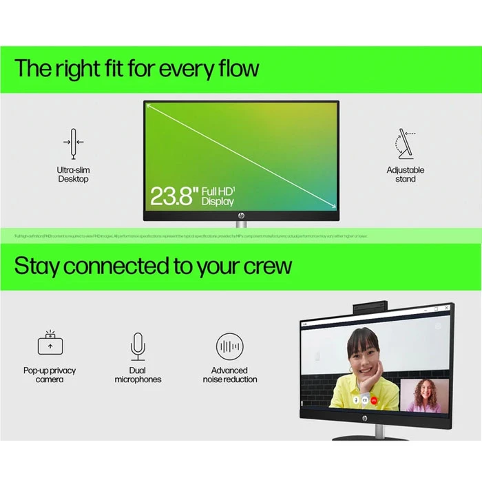 کامپیوتر همه کاره 23.8 اینچ اچ‌ پی مدل 24 CR1006nh-Ultra5 125U 16GB 1SSD Intel Touch